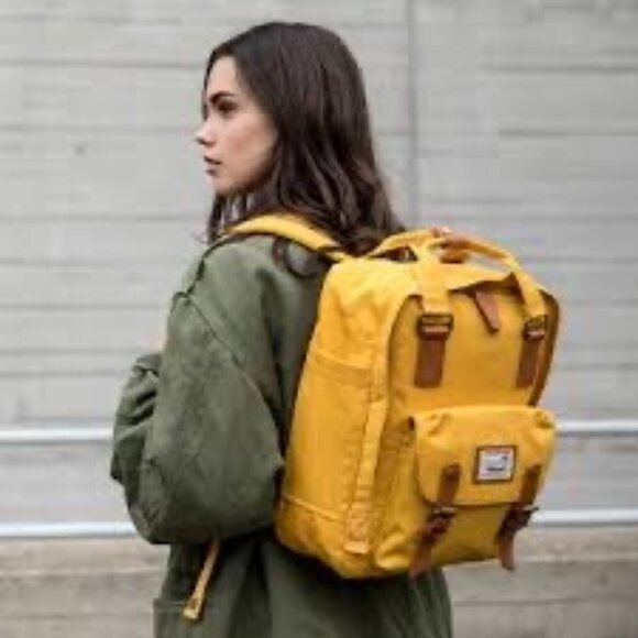 Doughnut Macaroon Backpack in Mustard - Picture 14 of 16